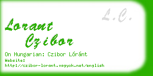 lorant czibor business card