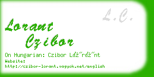 lorant czibor business card